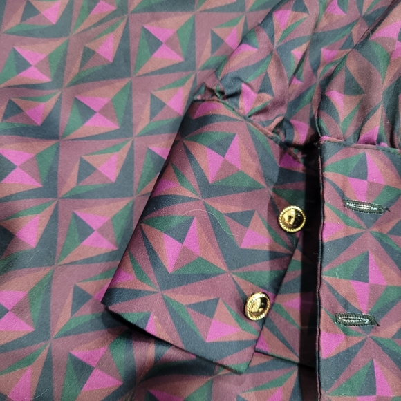 Twik Purple Patterned Blouse with Bow - Picture 6 of 8